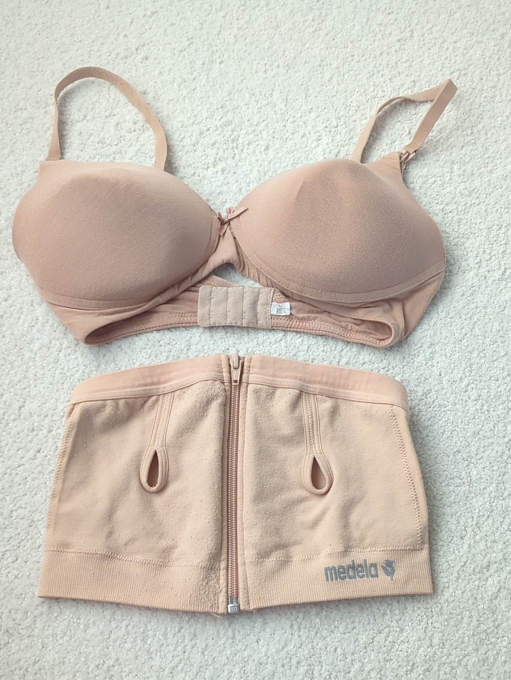 Nude Beige Nursing Bra And Pumping  Band